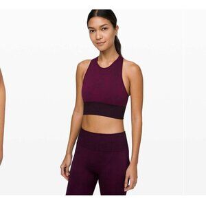 Lululemon ebb to train bra , purple black, Size 4 J84